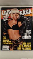 Full front cover of Faces magazine showing Lady Gaga and issue headlines