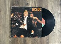 Vinyl LP and album cover featuring ACDC live stage photo.