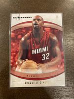 Front of 2007-08 UD Fleer Hot Prospects Shaquille O'Neal card showing player portrait in Miami Heat jersey #32.