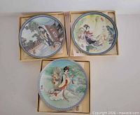 Three boxed Imperial Jingdezhen plates overview