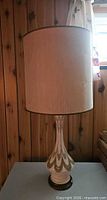 Full view of lamp with shade