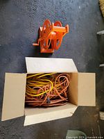 Reel and box of cords overview