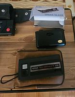 Kodak Tele-Instamatic 608 camera, black camera, Opera Glass box visible