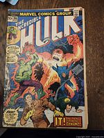 Front cover of The Incredible Hulk #166 comic showing action scene with Hulk and 'Destroyer from the Dynamo'