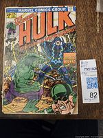 Full front cover photo of The Incredible Hulk comic #175 from 1974 with visibly worn and creased cover, depicting Hulk and Black Bolt fighting.