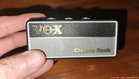 Front side of the Vox AP2-CR AmPlug Classic Rock headphone amp, showing the branding and model name.