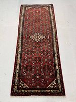 Full-length overhead view of runner rug on floor