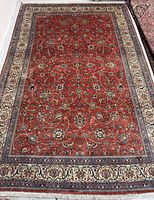 Full top-down view of rug showing overall pattern and condition