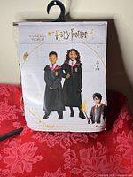 Front of packaged Gryffindor robe showing models and branding