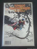 Front cover clearly showing the artwork of the Advanced Dungeons & Dragons Scavenger number 24 comic with characters in snow-covered tree scene.