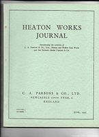 Cover of the June 1935 Heaton Works Journal, Volume 2 Number 1, green softcover with printed text.