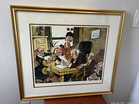 Frontal view of the framed art print showing the entire image, frame, and matting.