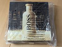 Front of sealed Hugo Boss Bottled gift set box showing cologne bottle image and branding.
