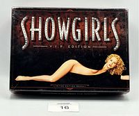 Front of the Showgirls Limited Edition box showing title, edition, and image of a woman lying down.