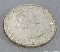Obverse side showing Queen Elizabeth II profile and inscription ELIZABETH II DEI GRATIA REGINA.