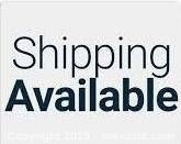 Photo of a rectangular sign with 'Shipping Available' text.