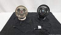 Two Vornado fans side by side, showing size and overall condition