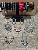 Full lot on display stand and table