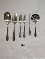 Full set laid out on white background showing all six pieces