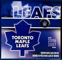 Front view of sealed package showing 'LEAFS' title, Toronto Maple Leafs logo, and 2006-2007 season text.