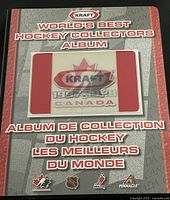 Front cover of the Kraft World's Best Hockey Collectors Album with Kraft logo and bilingual text.