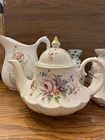 Sadler floral teapot main view showing floral decoration and shape
