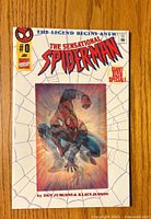 Front cover of The Sensational Spider-Man #0 comic book, showing Spider-Man crouching and the text indicating it is a giant sized special issue.