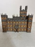 Front view of the full Downton Abbey resin model showing façade details with turrets and window highlights