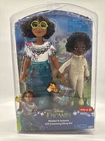 Front view of sealed Disney Encanto Mirabel & Antonio Gift Ceremony Story Set in original packaging showing figures and accessories clearly