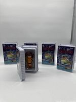 Five boxed Funko figures of Velma Dinkley from Scooby-Doo Blockbuster Rewind series, arranged in a row, one opened showing figure inside.