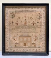Full front view of framed sampler