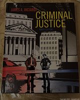 Front cover of the Criminal Justice textbook by James A. Inciardi, 9th Edition, showing illustrated courthouse and police officers scene.