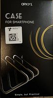 Front of OPXYL smartphone case packaging with branding and product name.