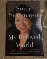 Front cover showing a portrait of Sonia Sotomayor and the title 'My Beloved World'.