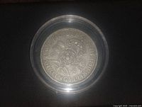 Front side of the 1948 Half Crown coin showing denomination and floral emblems.