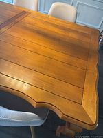 plank-style tabletop with molded edge