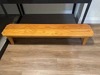 Full view of wood bench
