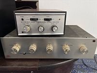 Front view of Realistic SA-175B and AR stereo amplifiers side by side showing front panels and control knobs.