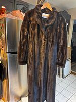 Front full view of coat showing length, collar, cuffs