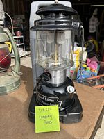 Special Edition Powerhouse black and silver camping lantern on table with box