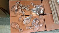 Loose clear glass prisms in assorted shapes and sizes