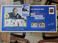 Box top showing Wayne Gretzky Overtime Hockey graphics and NHL branding