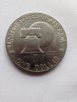 Reverse side showing the Liberty Bell and moon design with inscriptions.