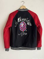 Back view showing A Bathing Ape script and striped Ape head logo embroidery