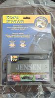 Front view of Jensen 160 watt power inverter in original packaging showing product and branding.