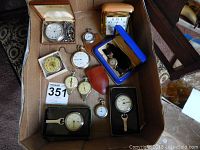 Overview of all items in cardboard box