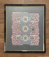 Framed screenprint artwork showing full print with title and artist text.