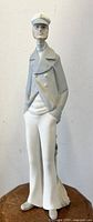 Tall front view of the standing sea captain Lladro figurine, showing full length and posture.