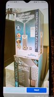 Two boxed new Clean Mist Smart Humidifiers from Air Innovations showing packaging and features.