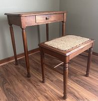 Table and bench set assembled